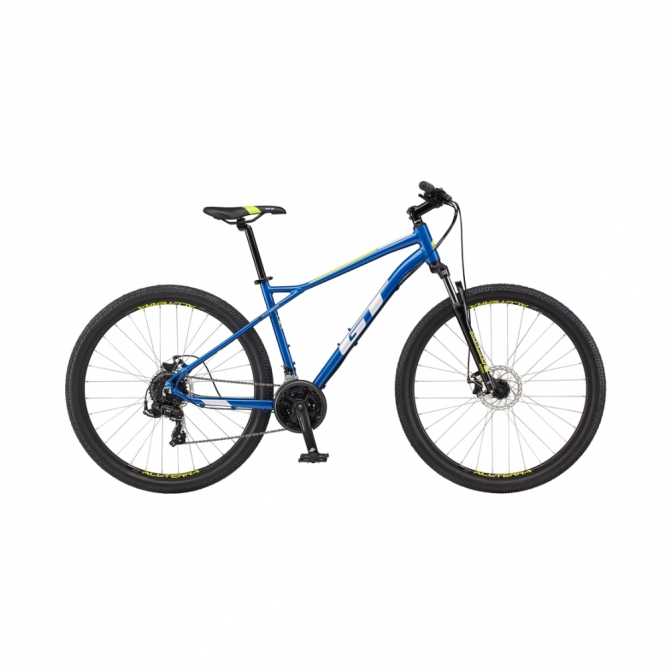 Велосипед горный GT 27.5 M Aggressor Sport BL Gloss Metallic Blue w/ White & Chartreuse